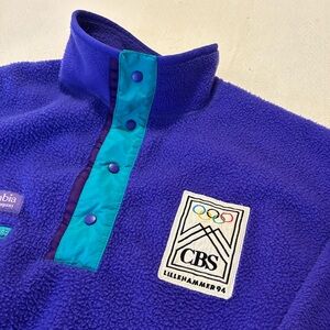 Vintage 1994 Columbia Blue Fleece with Teal Accents